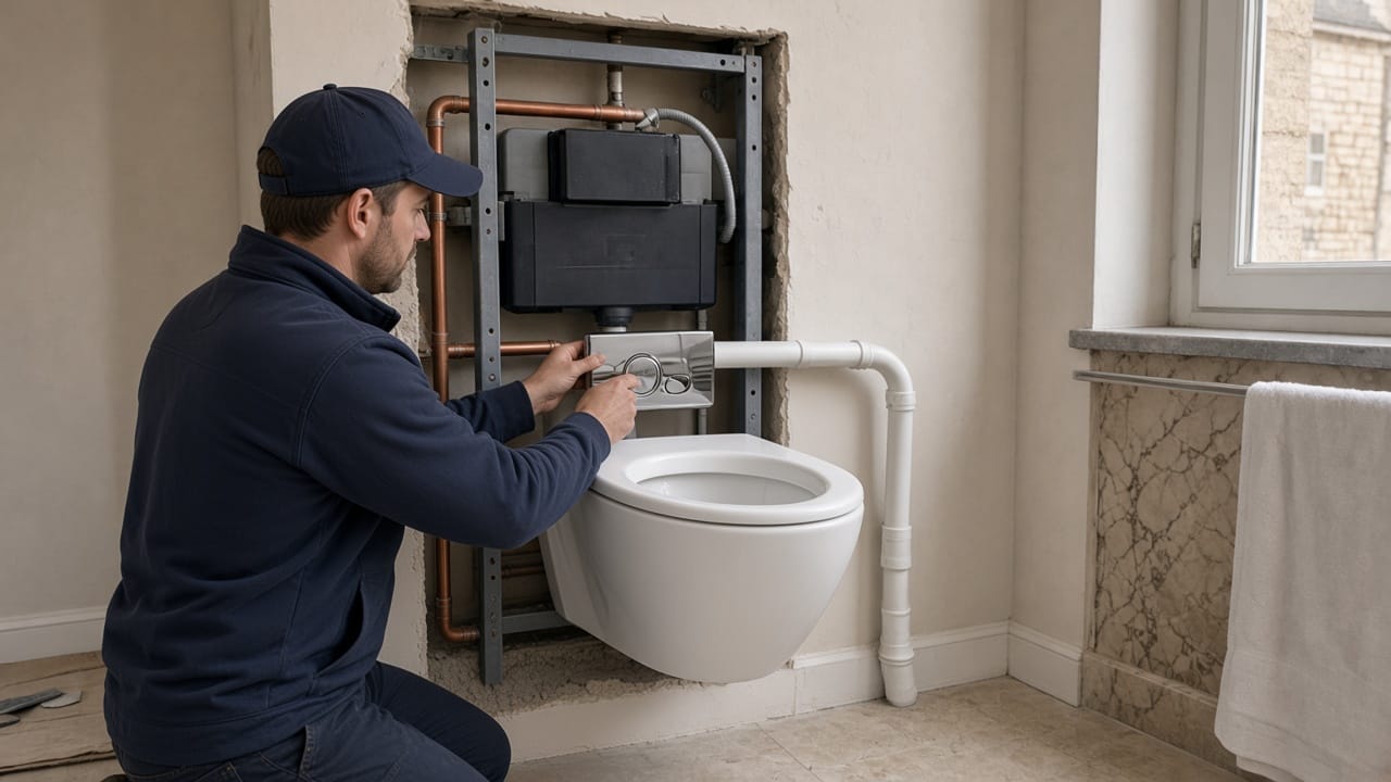 Installation WC par plombier à Essonne