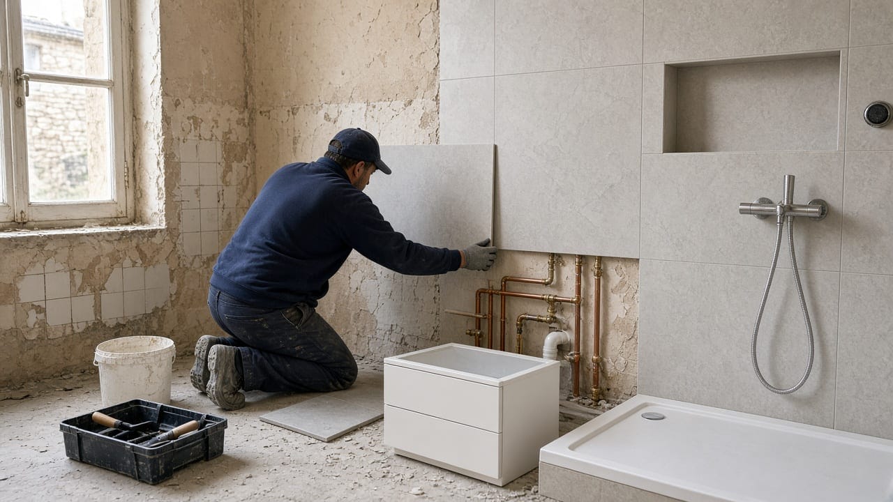 Rénovation de salle de bain — plomberie