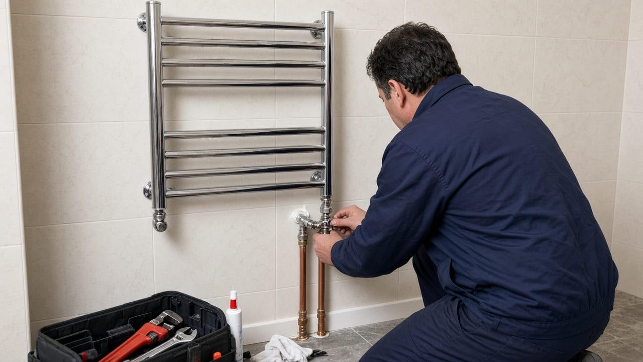 Pose Sèche-serviette salle de bain à Essonne